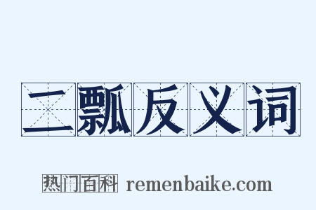 二瓢反义词是什么意思的图片